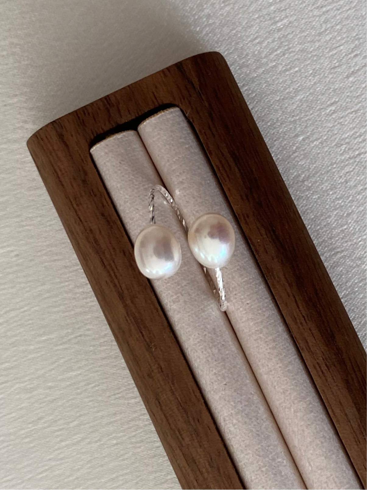 Twin drops Pearl Ring