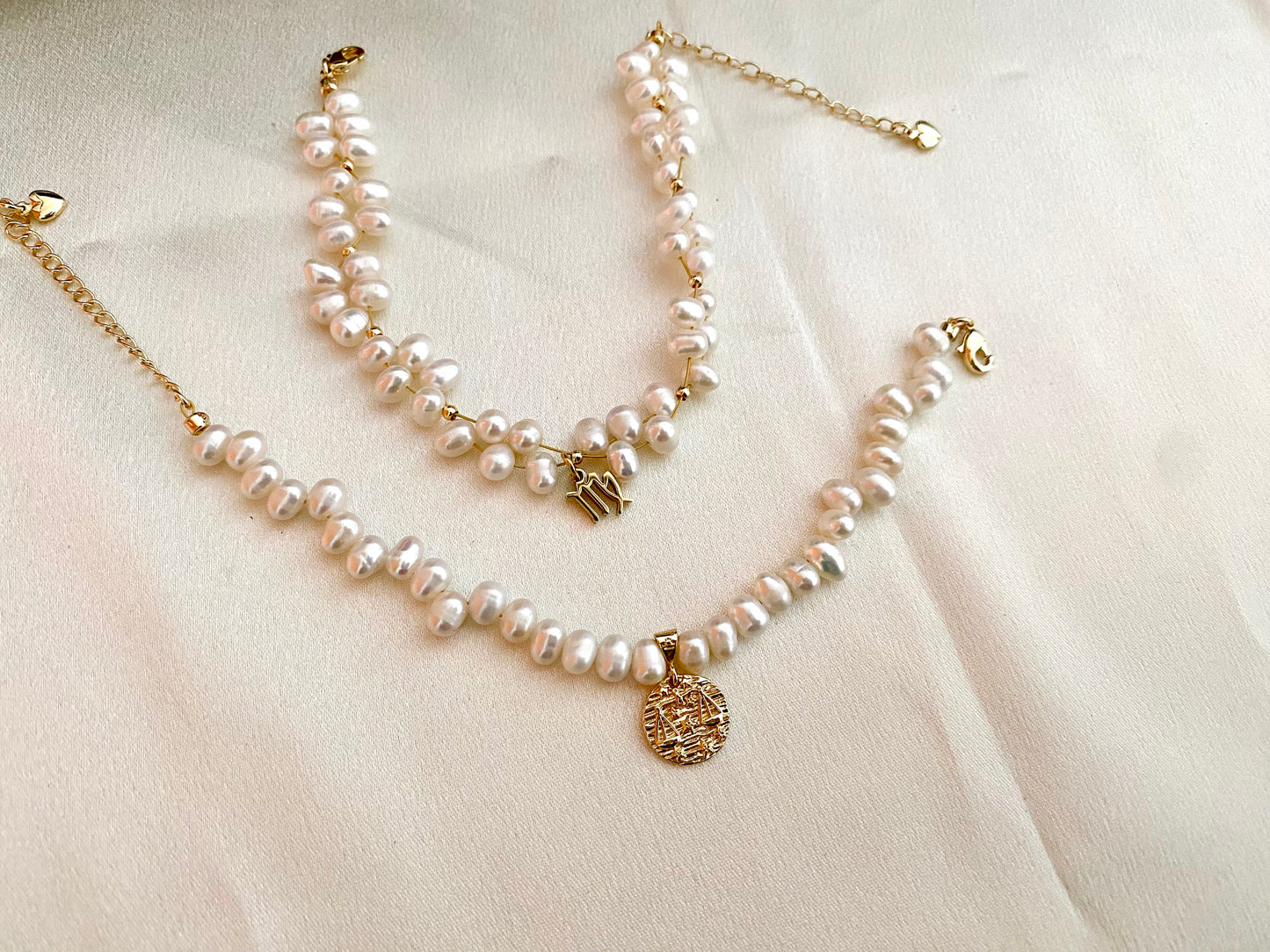 Zodiac single layer Pearl Bracelet