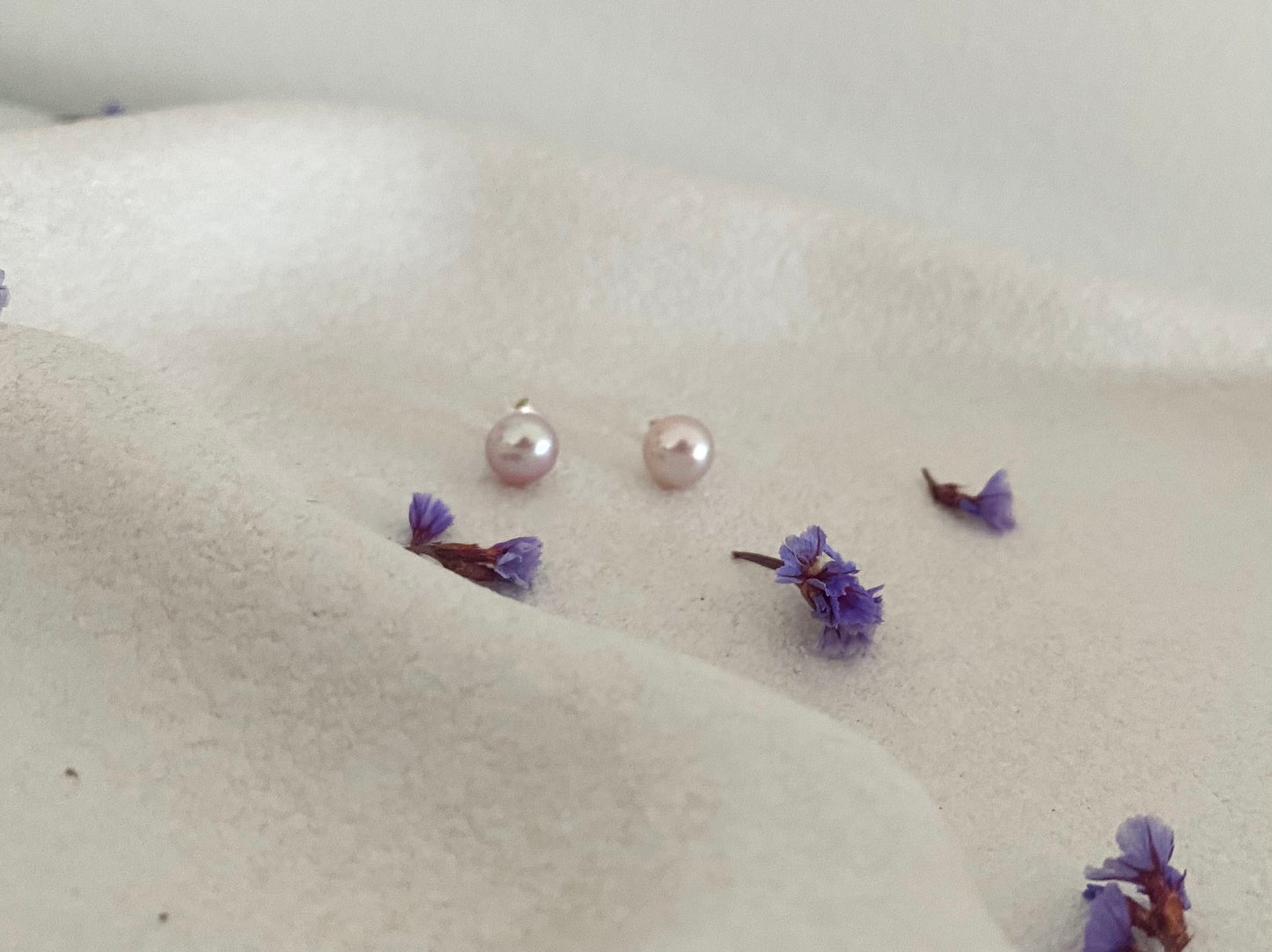 Pink/Purple Stud Earrings