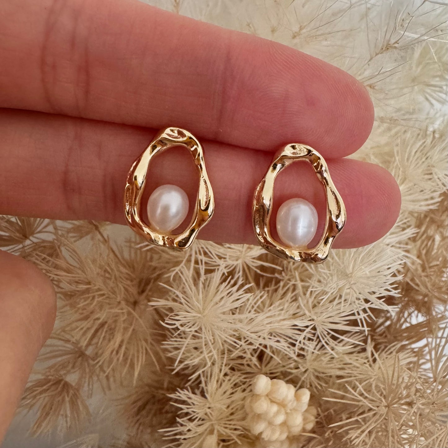 Dainty stud earrings