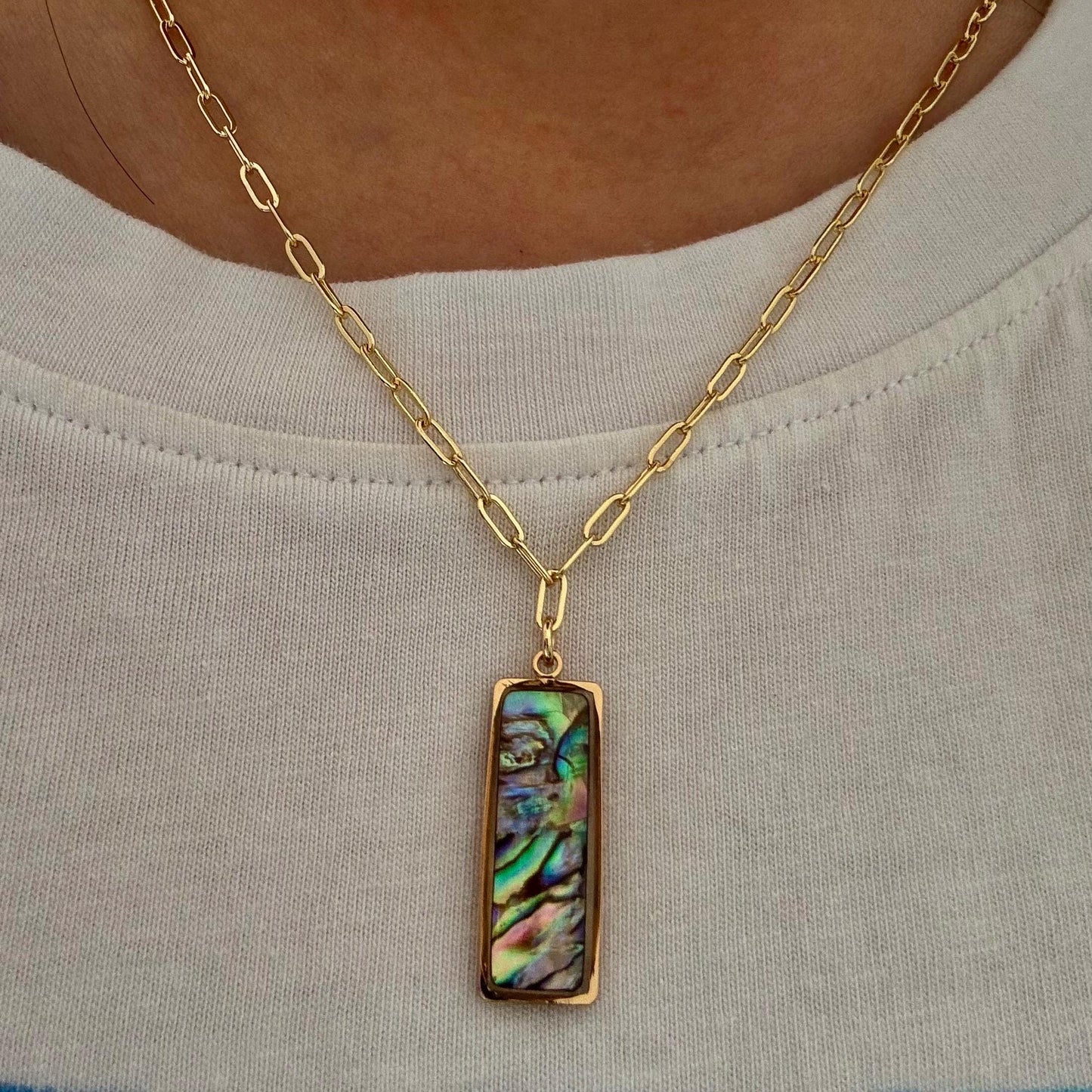 Handcrafted star baroque pearl pendant necklace, abalone shell pendant, pearl shell pendant, 14k gold chain, gift for her, graduation gift