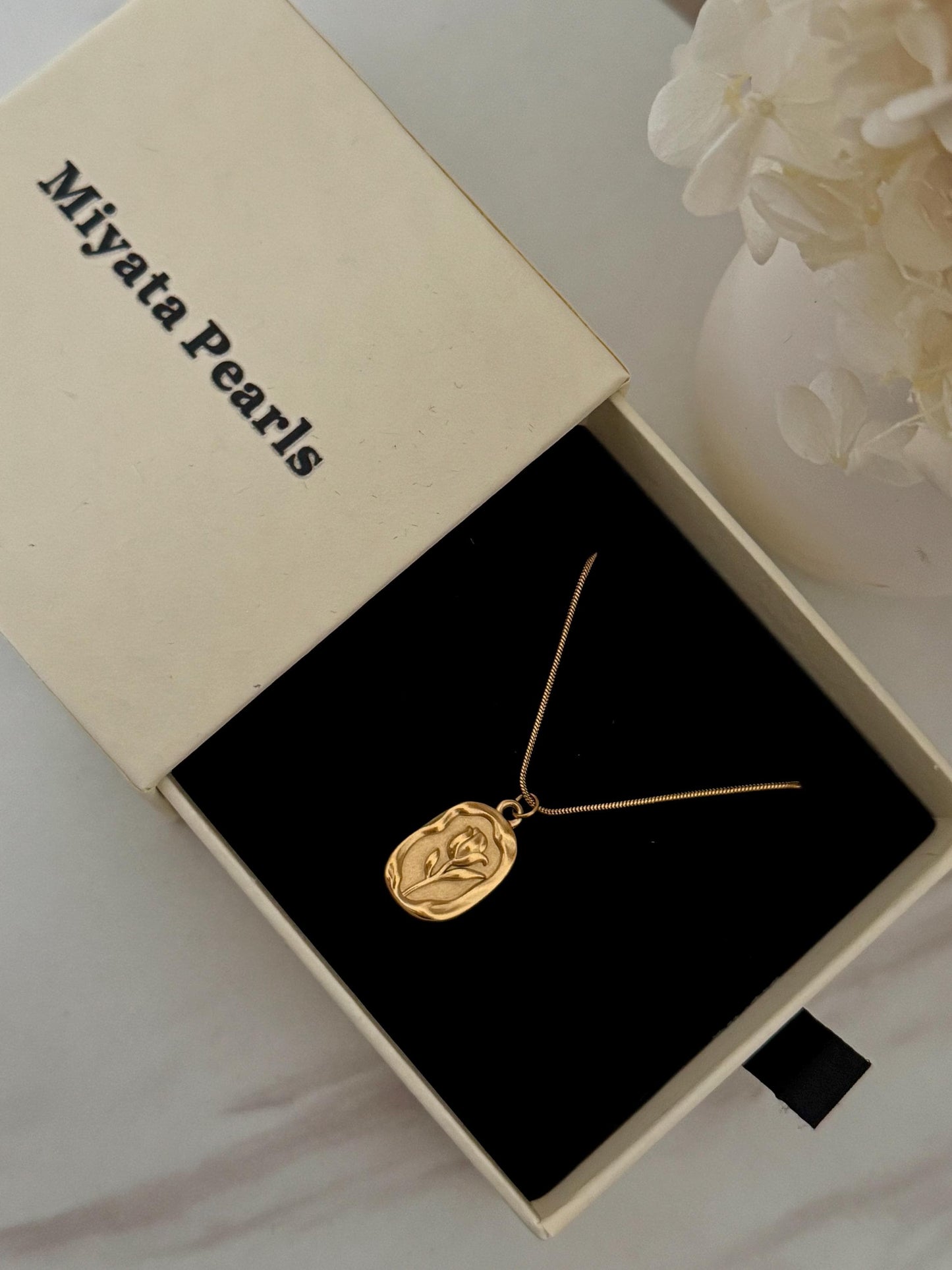 14k Rose Pendant necklace, bridal jewellery, pendant necklace gold, gift for her, birthday gift, anniversary gift