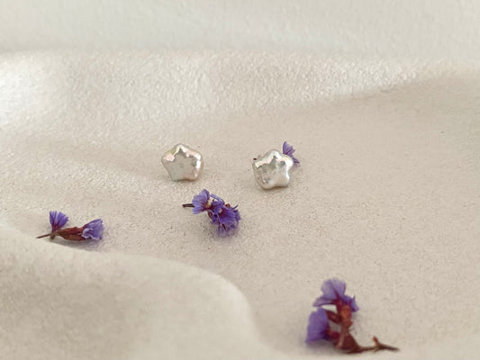 Star Freshwater Pearl Stud Earrings