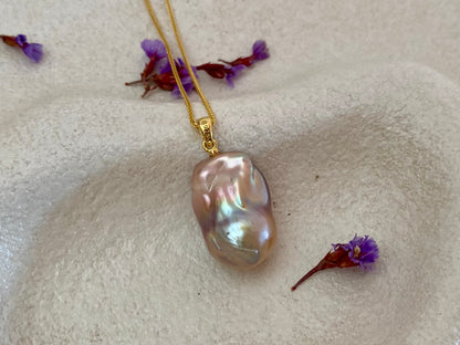 Exotic-Colored Baroque Pearls Pendant Necklace