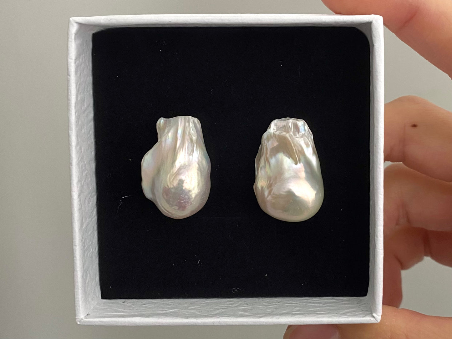 Large Pure Baroque Stud Earrings