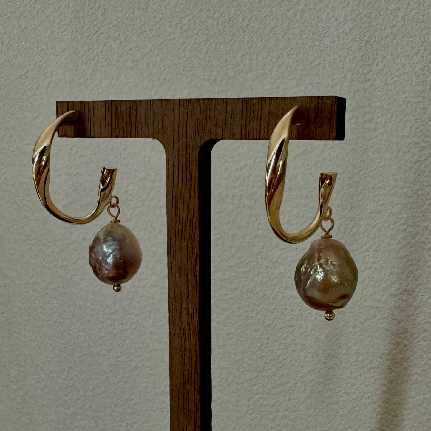 Genuine Baroque Freshwater Pearl Dangle Earrings