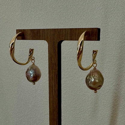 Genuine Baroque Freshwater Pearl Dangle Earrings