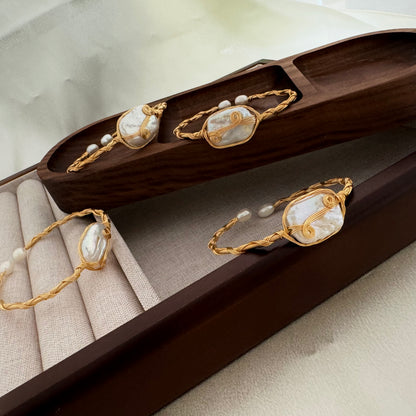 Genuine Baroque Freshwater Pearl Bangles