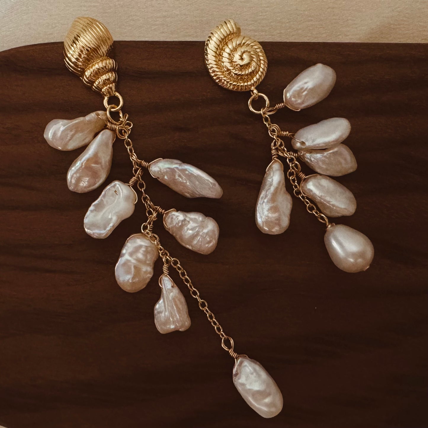 Genuine Baroque Freshwater Pearl Drop Earrings
