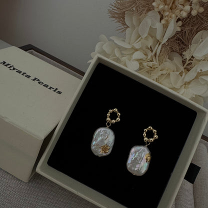 Baroque dangle earrings