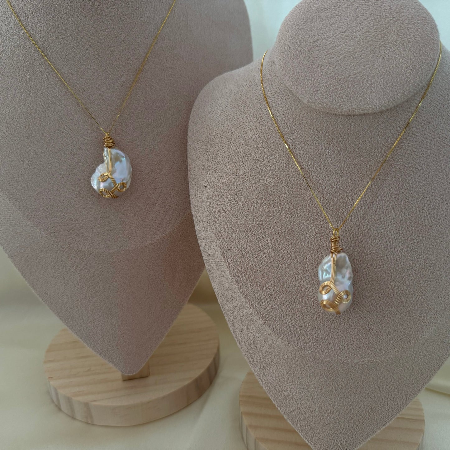 Genuine Baroque Freshwater Pearl pendant necklace