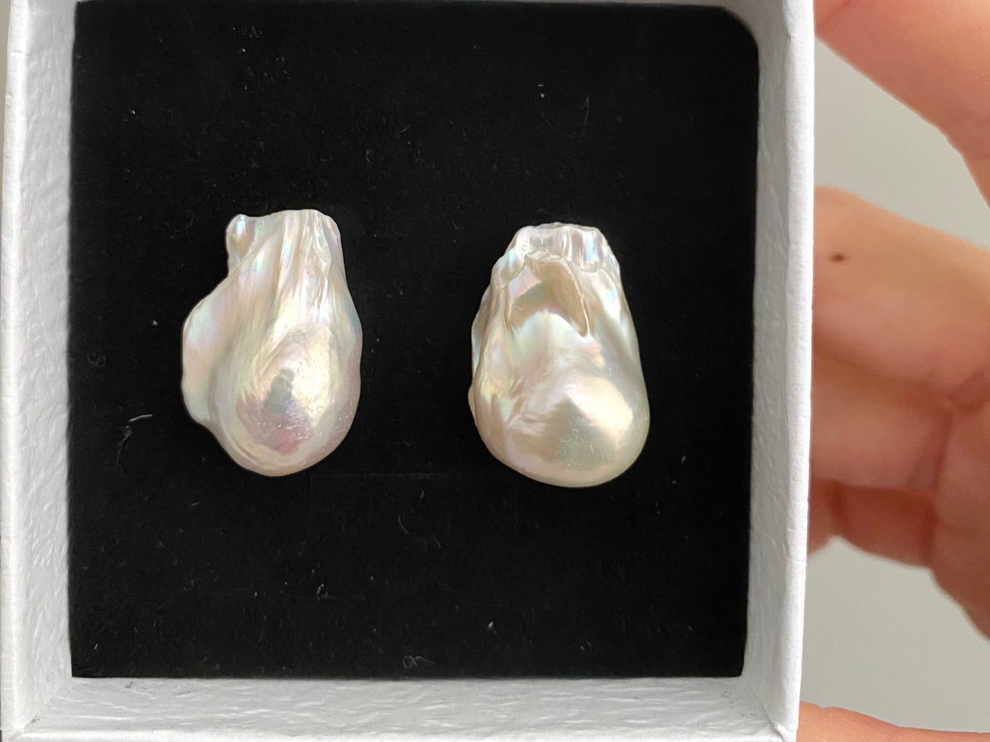 Large Pure Baroque Stud Earrings