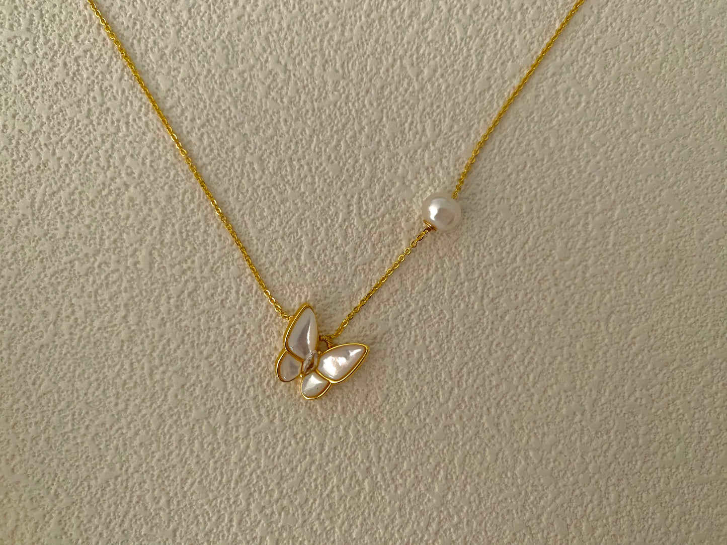 Butterfly Grace Pearl Necklace