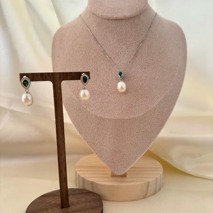 Pearl Jewellery Set (Necklace&Earrings)