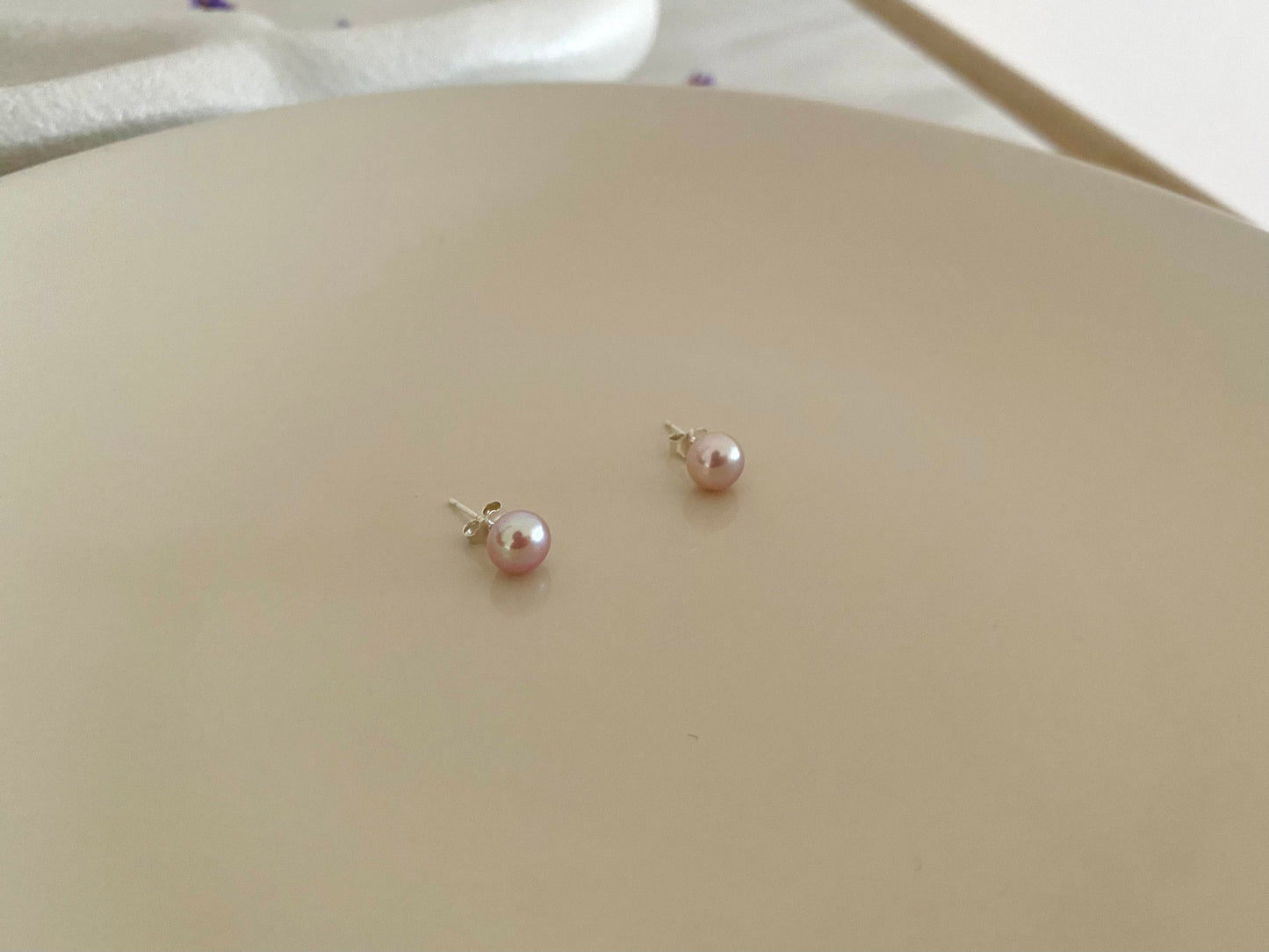 Pink/Purple Stud Earrings