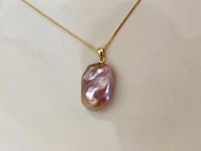 Exotic-Colored Baroque Pearls Pendant Necklace