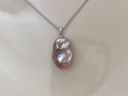 Exotic-Colored Baroque Pearls Pendant Necklace