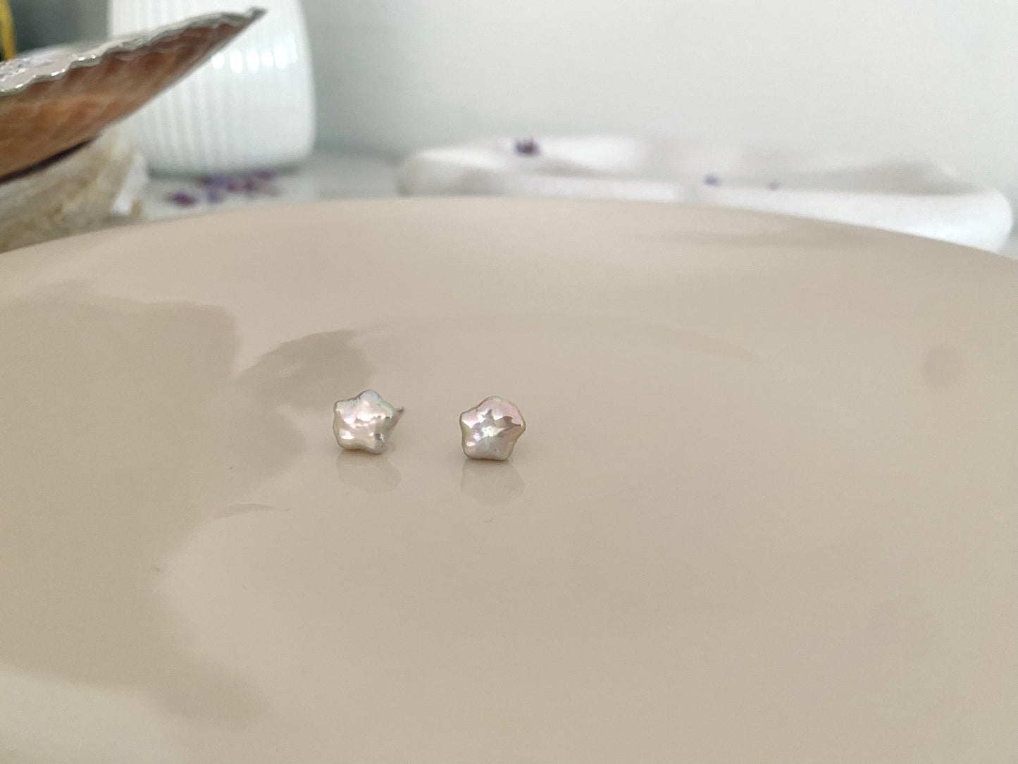 Star Freshwater Pearl Stud Earrings