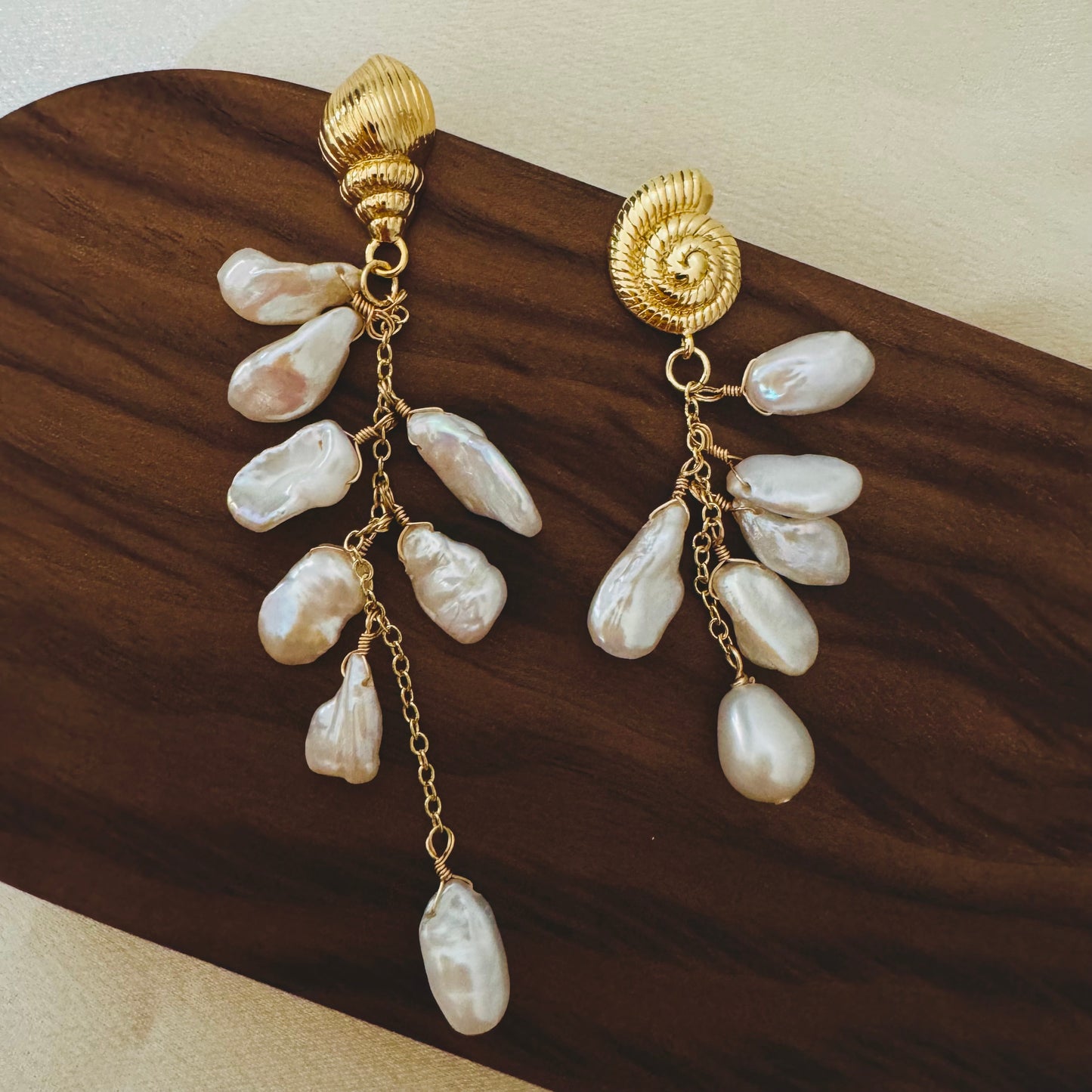 Genuine Baroque Freshwater Pearl Drop Earrings