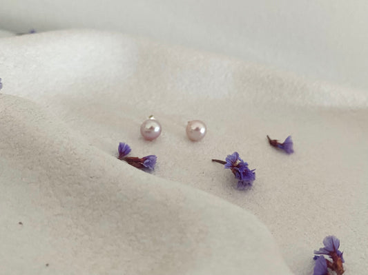 Pink/Purple Stud Earrings