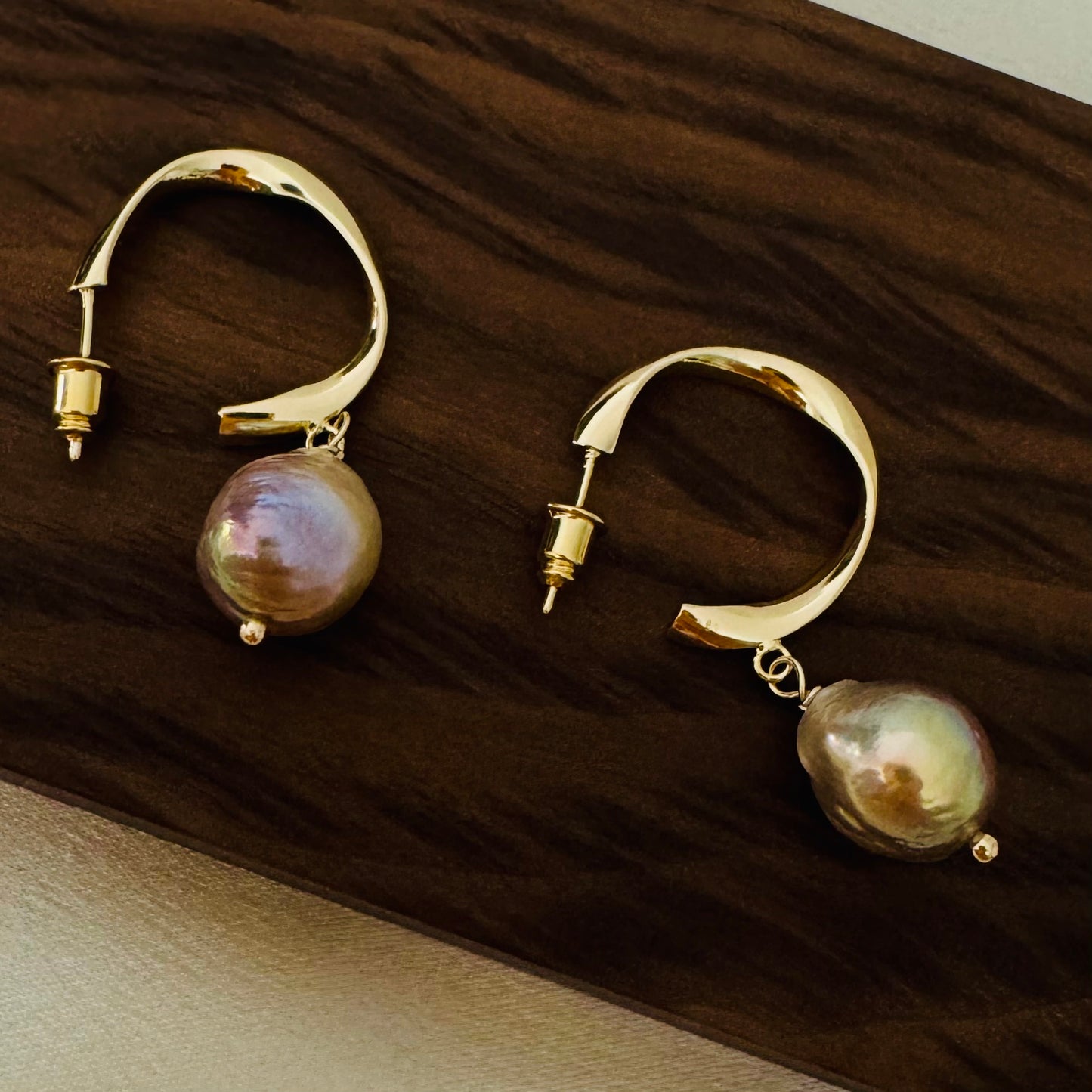 Genuine Baroque Freshwater Pearl Dangle Earrings