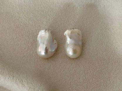 Large Pure Baroque Stud Earrings