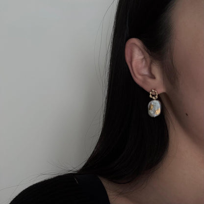 Baroque dangle earrings