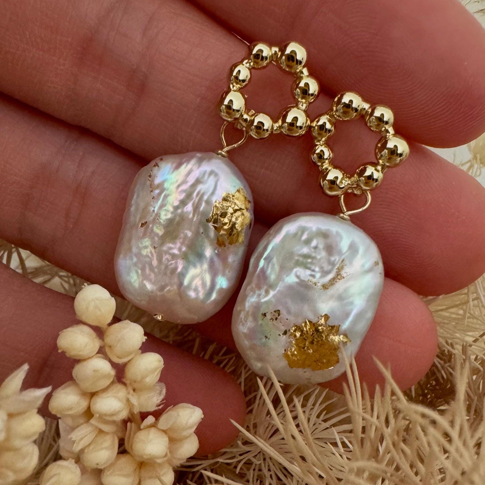 Baroque dangle earrings