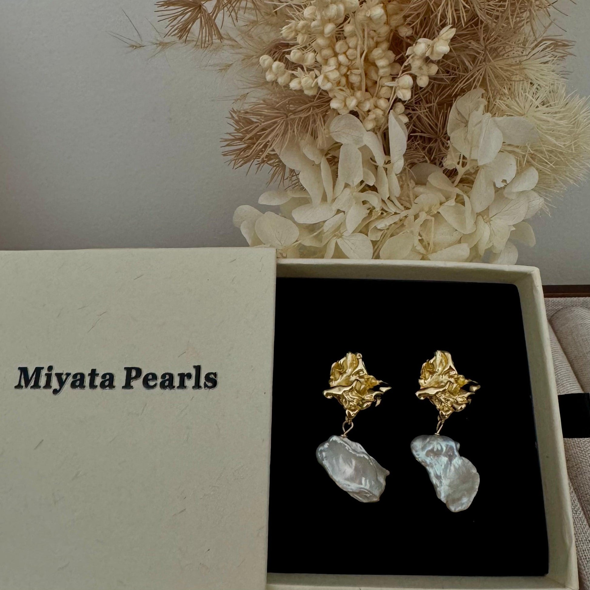 Large Keshi Pearl earrings
