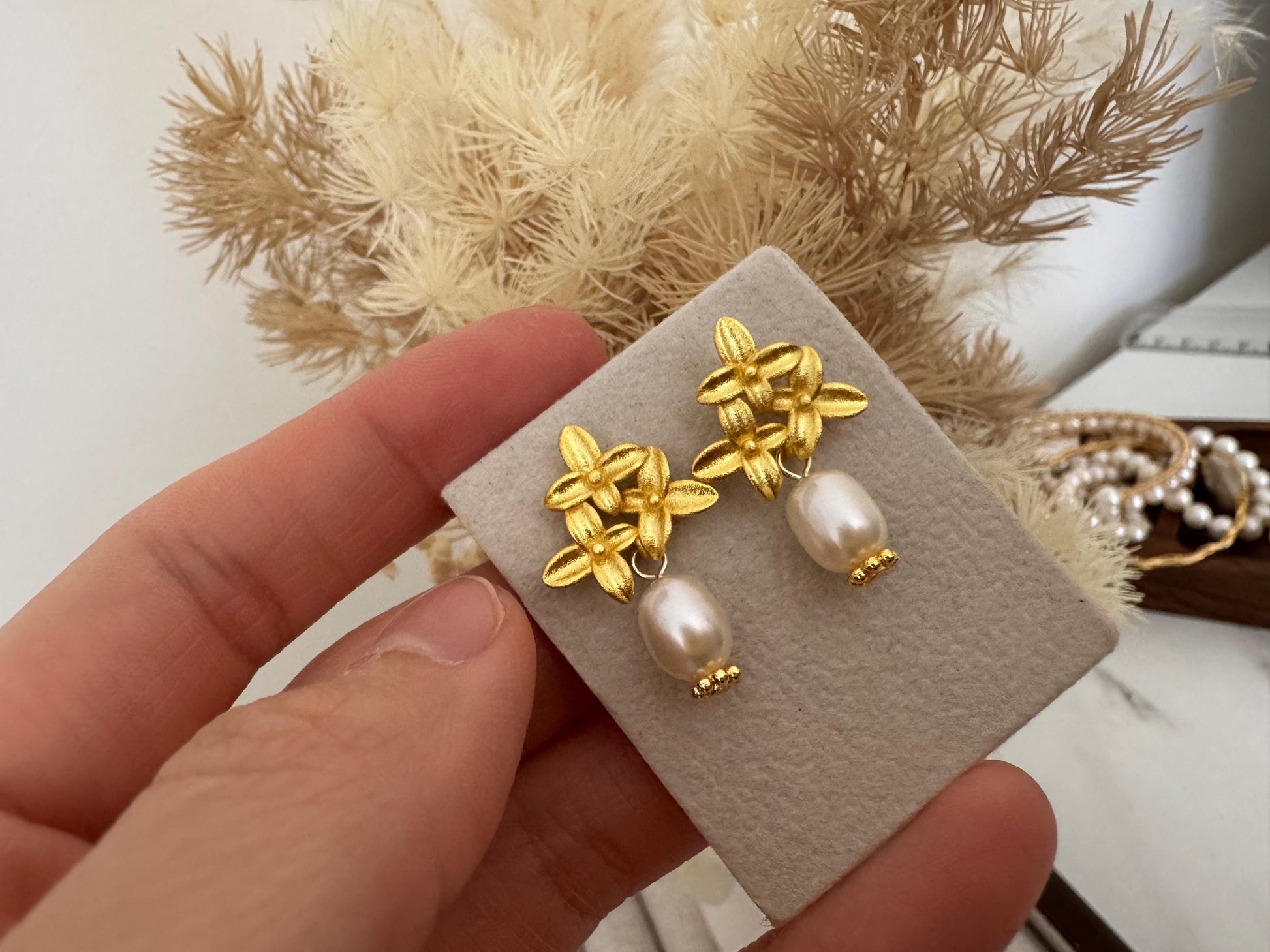 Genuine Freshwater Pearl Dangle Earrings
