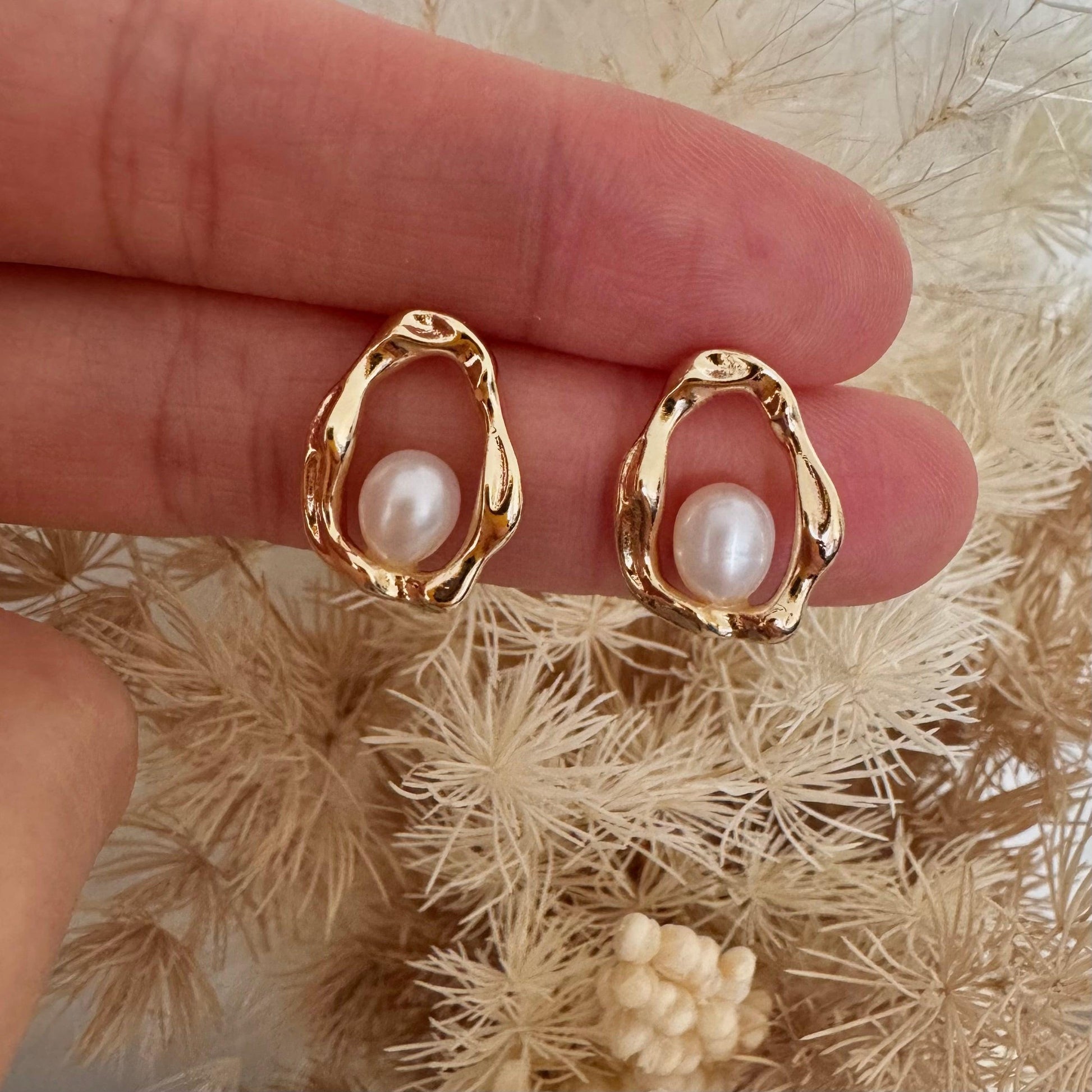 Dainty stud earrings