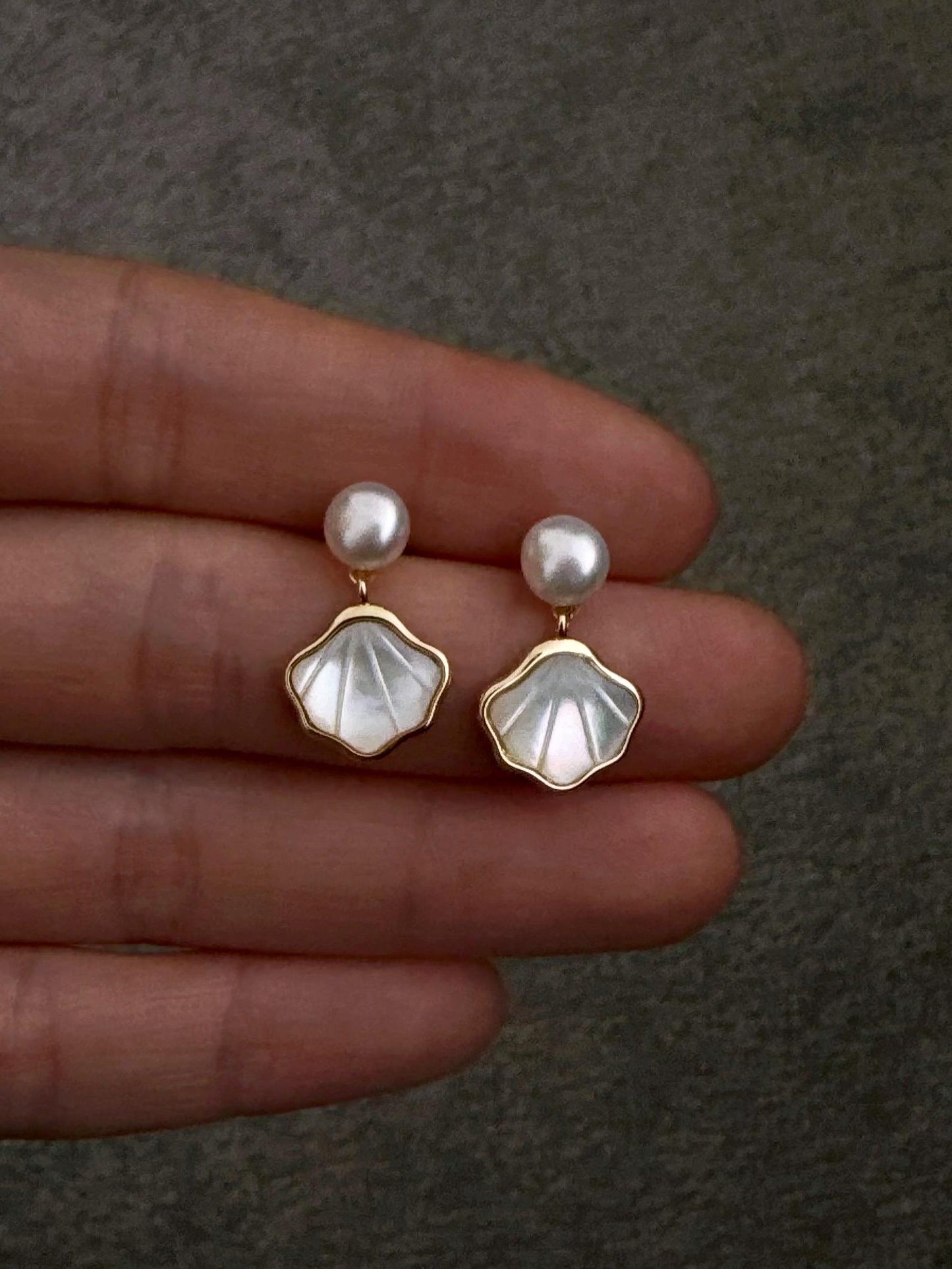 Seashell whisper Drop earring