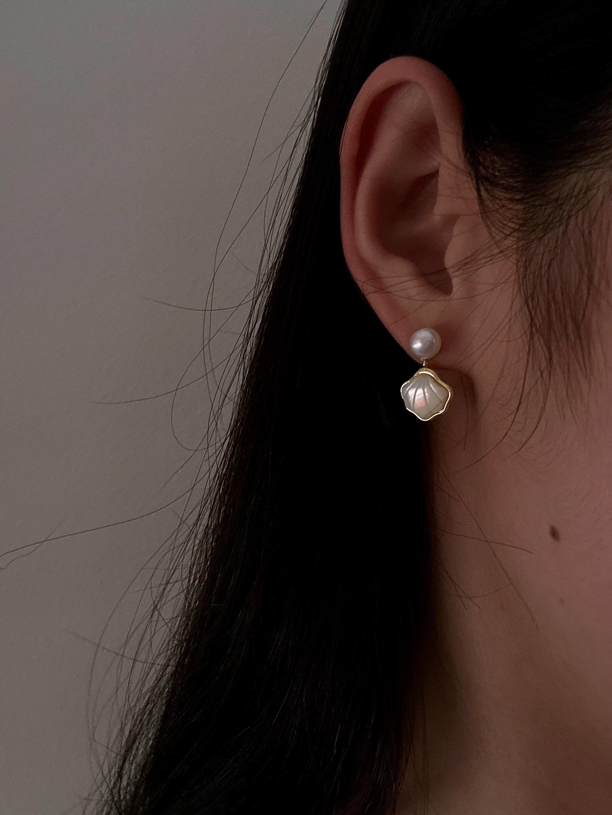 Seashell whisper Drop earring