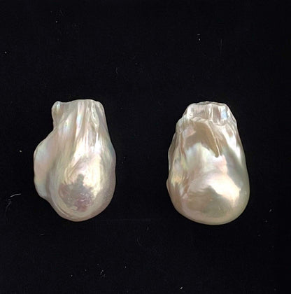Large Pure Baroque Stud Earrings