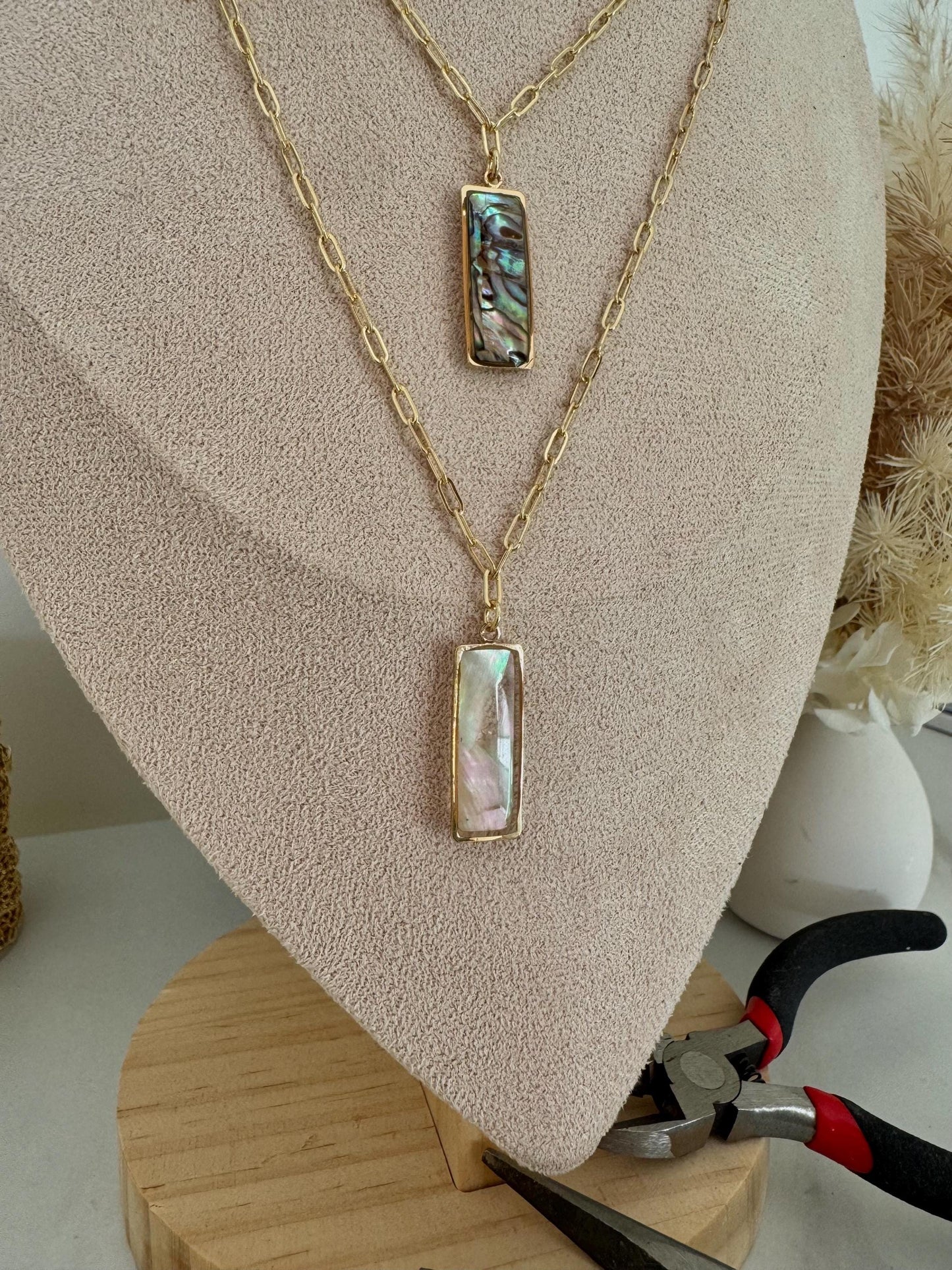 Handcrafted star baroque pearl pendant necklace, abalone shell pendant, pearl shell pendant, 14k gold chain, gift for her, graduation gift