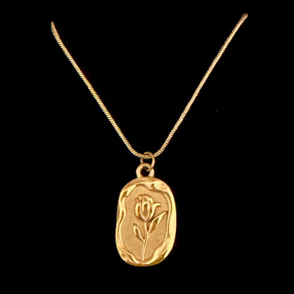 14k Rose Pendant necklace, bridal jewellery, pendant necklace gold, gift for her, birthday gift, anniversary gift