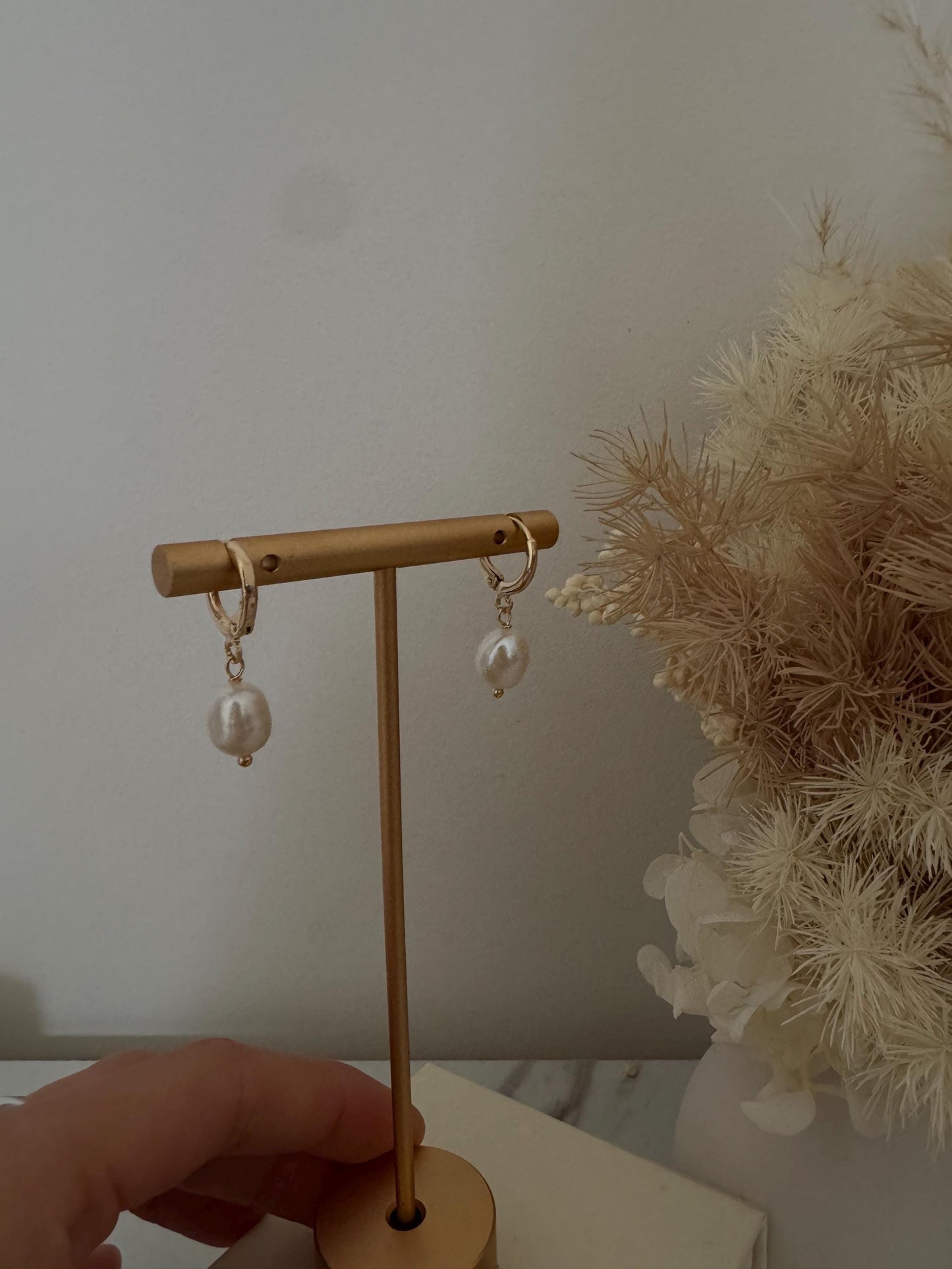 14k gold freshwater pearls earrings, real pearl, 18k gold plated silver, teardrop pearl, hoop earrings, bridal earrings pearl