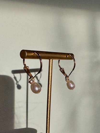 14k gold freshwater pearls earrings, real pearl, 14k gold filled, teardrop pearl, hoop earrings, bridal earrings pearl, women's gift