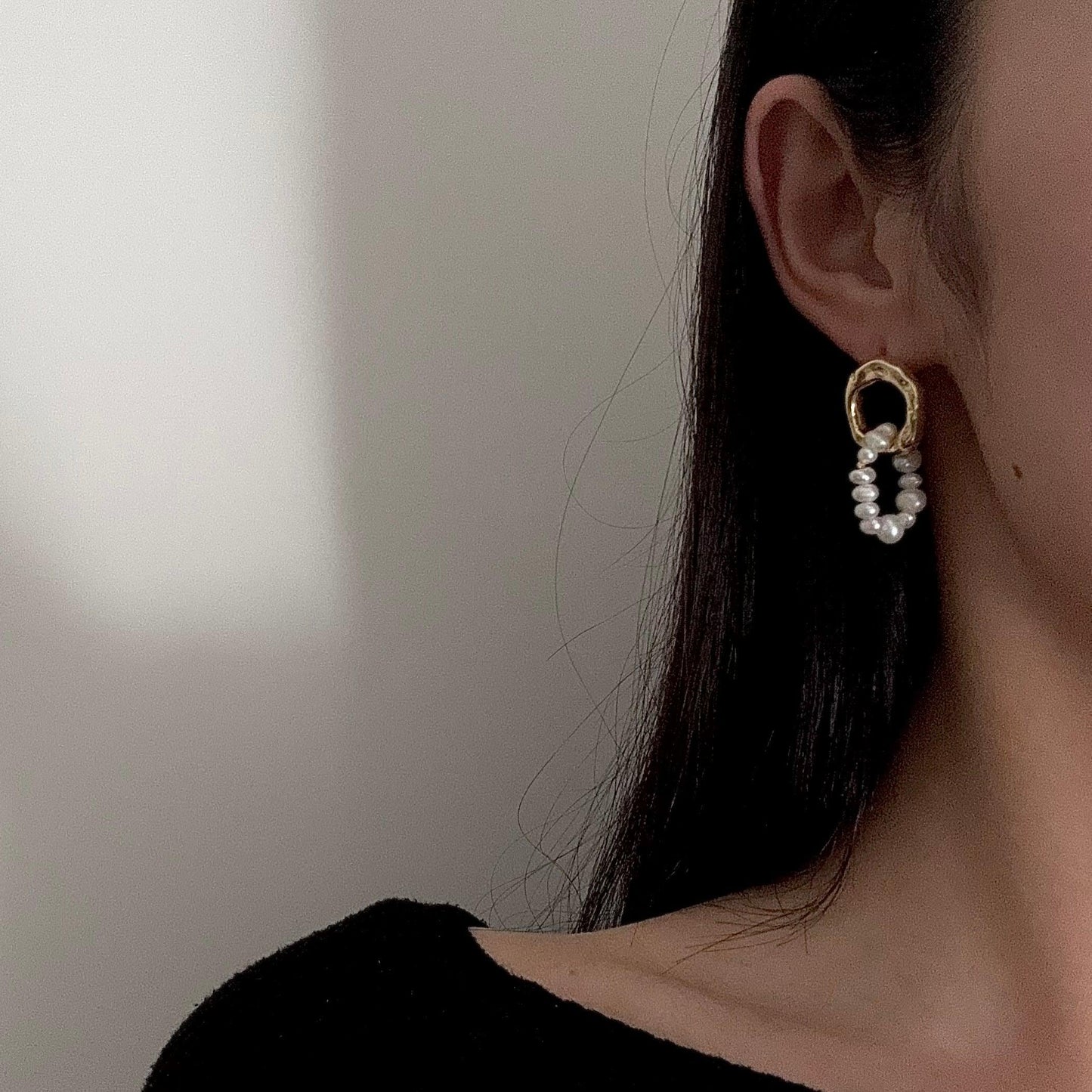 Genuine Freshwater Pearl Dangle Earrings