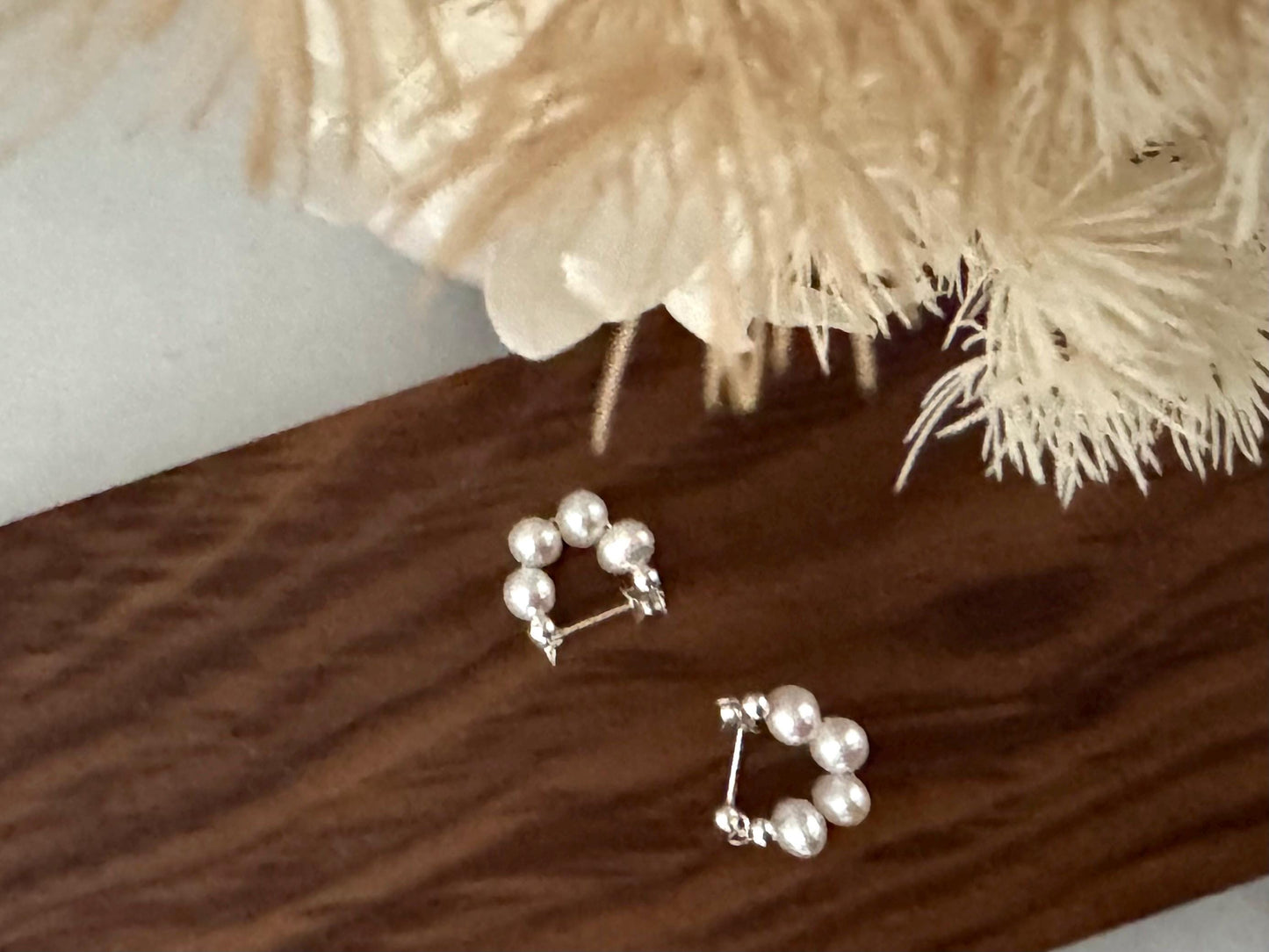 Minimalist silver earrings, freshwater pearls earrings, real pearl, bridal earrings pearl,