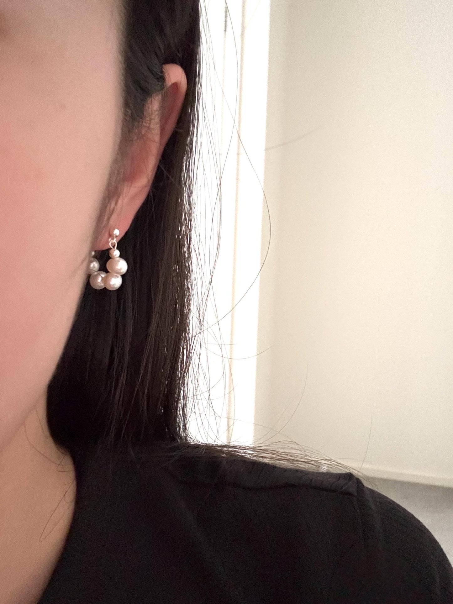 Minimalist silver earrings, freshwater pearls earrings, real pearl, bridal earrings pearl,